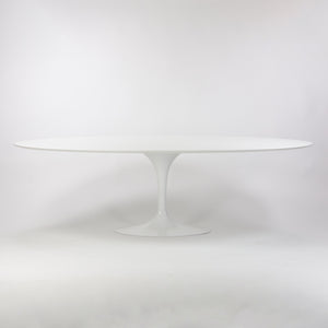 SOLD Eero Saarinen for Knoll 2019 96 inch White Laminate Oval Tulip Dining Table