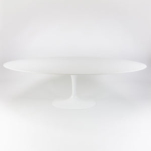 SOLD Eero Saarinen for Knoll 2019 96 inch White Laminate Oval Tulip Dining Table