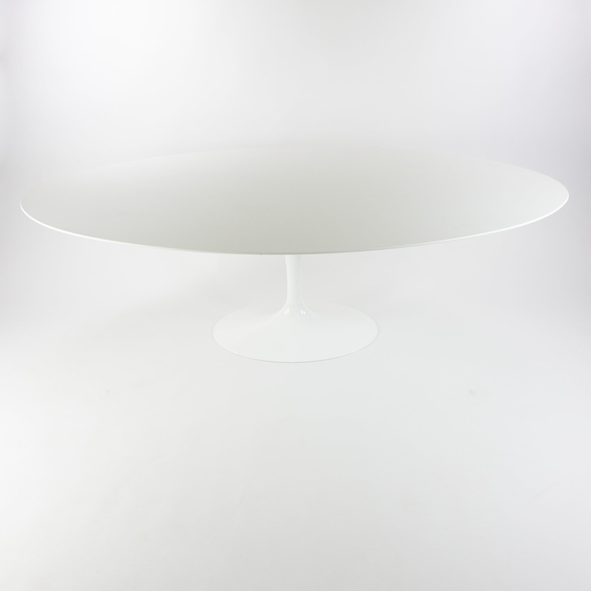 SOLD Eero Saarinen for Knoll 2019 96 inch White Laminate Oval Tulip Dining Table