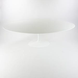 SOLD Eero Saarinen for Knoll 2019 96 inch White Laminate Oval Tulip Dining Table