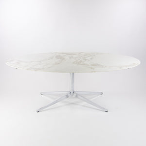 SOLD Florence Knoll Calacatta Gold 78 in Oval Marble Conference Dining Table Restored