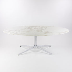 SOLD Florence Knoll Calacatta Gold 78 in Oval Marble Conference Dining Table Restored