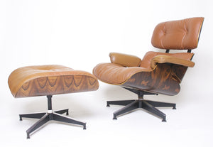 SOLD Exceptional Museum Quality Herman Miller Eames Lounge Chair and Ottoman Cognac