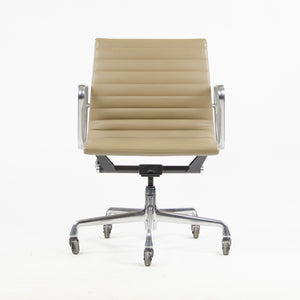 SOLD Herman Miller Eames Aluminum Group Executive Chairs Tan Leather 2000's