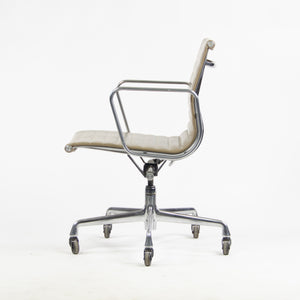SOLD Herman Miller Eames Aluminum Group Executive Chairs Tan Leather 2000's