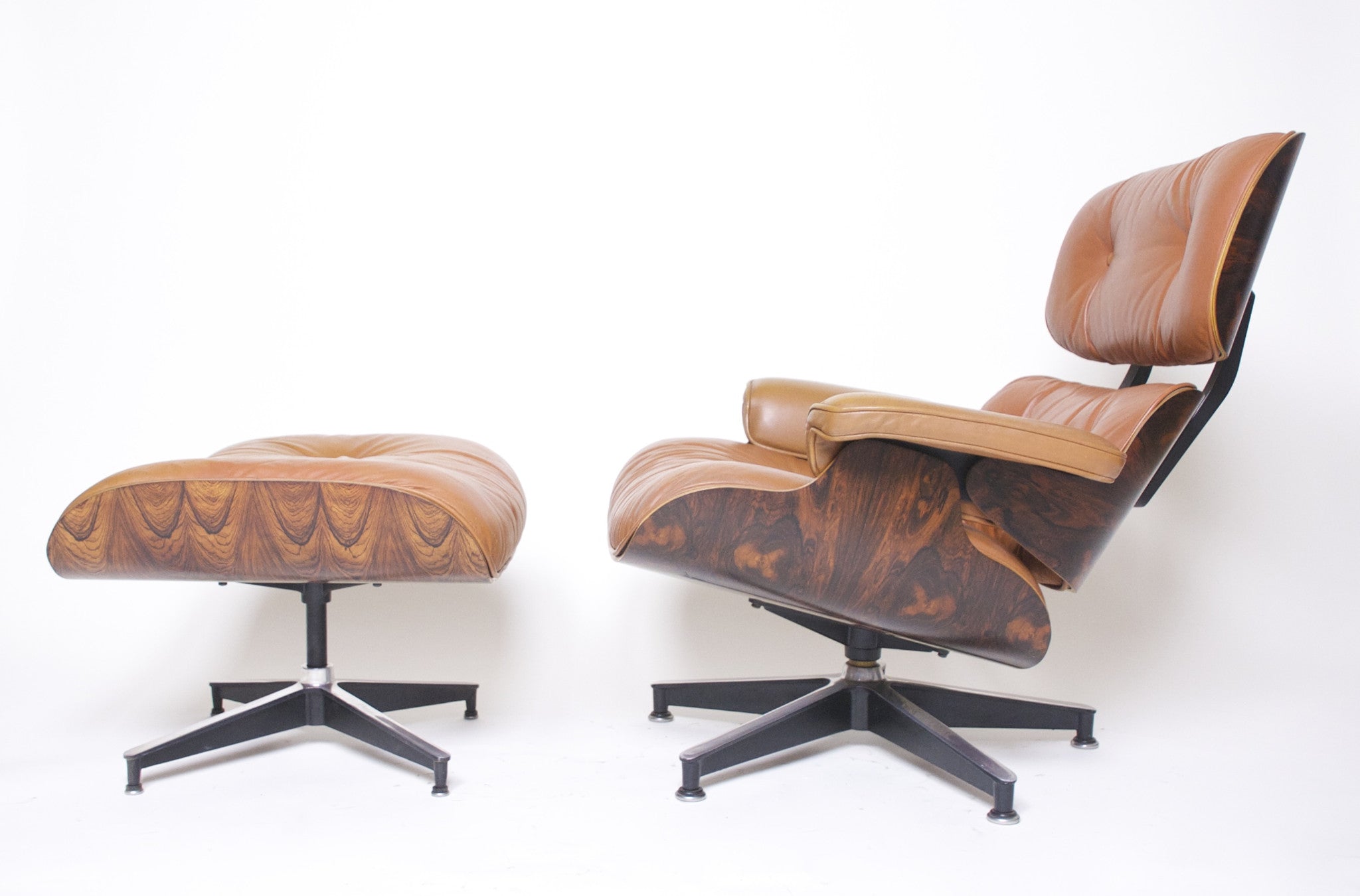 SOLD Exceptional Museum Quality Herman Miller Eames Lounge Chair and Ottoman Cognac