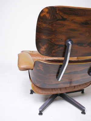 SOLD Exceptional Museum Quality Herman Miller Eames Lounge Chair and Ottoman Cognac