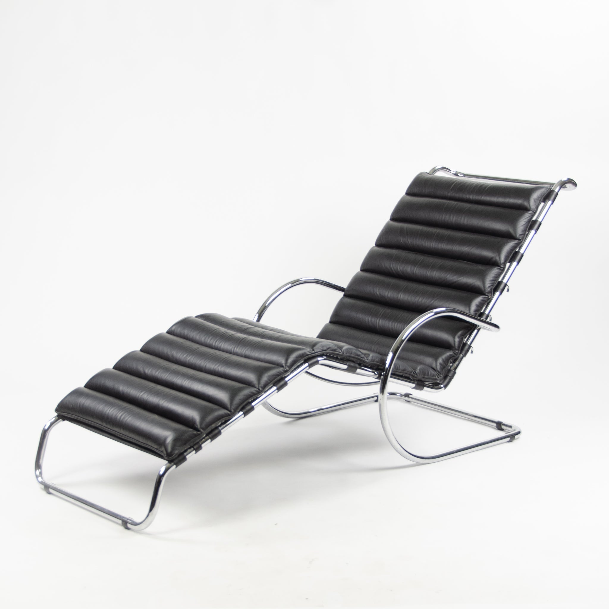 SOLD Knoll International Mies Van Der Rohe MR Chaise Adjustable Lounge Vintage Pair