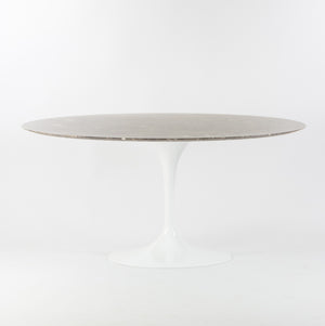SOLD Eero Saarinen for Knoll 2019 60in Brown Emperador Marble Dining Table Tulip Base