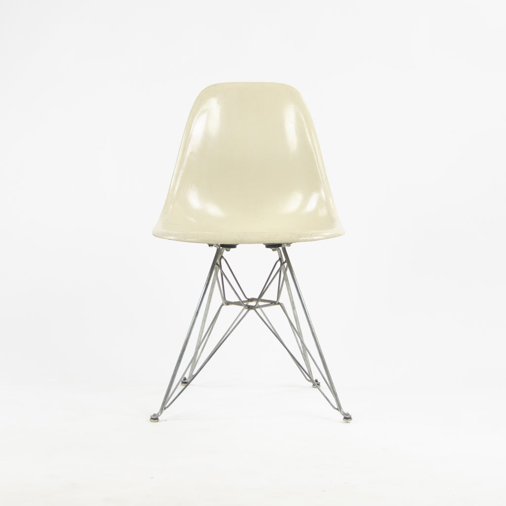 SOLD Herman Miller Eames 1951 Fiberglass Side Shell Chair Ivory Eiffel Tower Base DKR