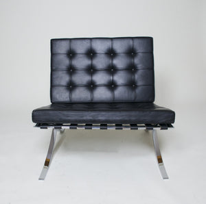 SOLD Knoll Barcelona Chair Mies Van Der Rohe Black Leather Gorgeous Condition #2 of 2