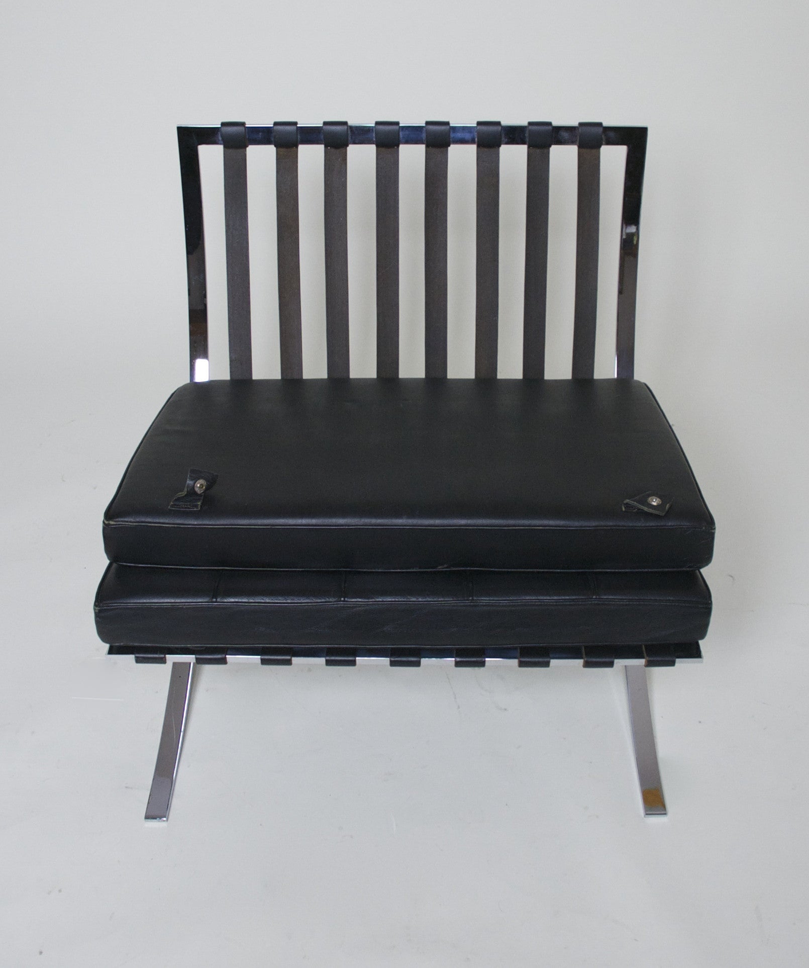 SOLD Knoll Barcelona Chair Mies Van Der Rohe Black Leather Gorgeous Condition #2 of 2