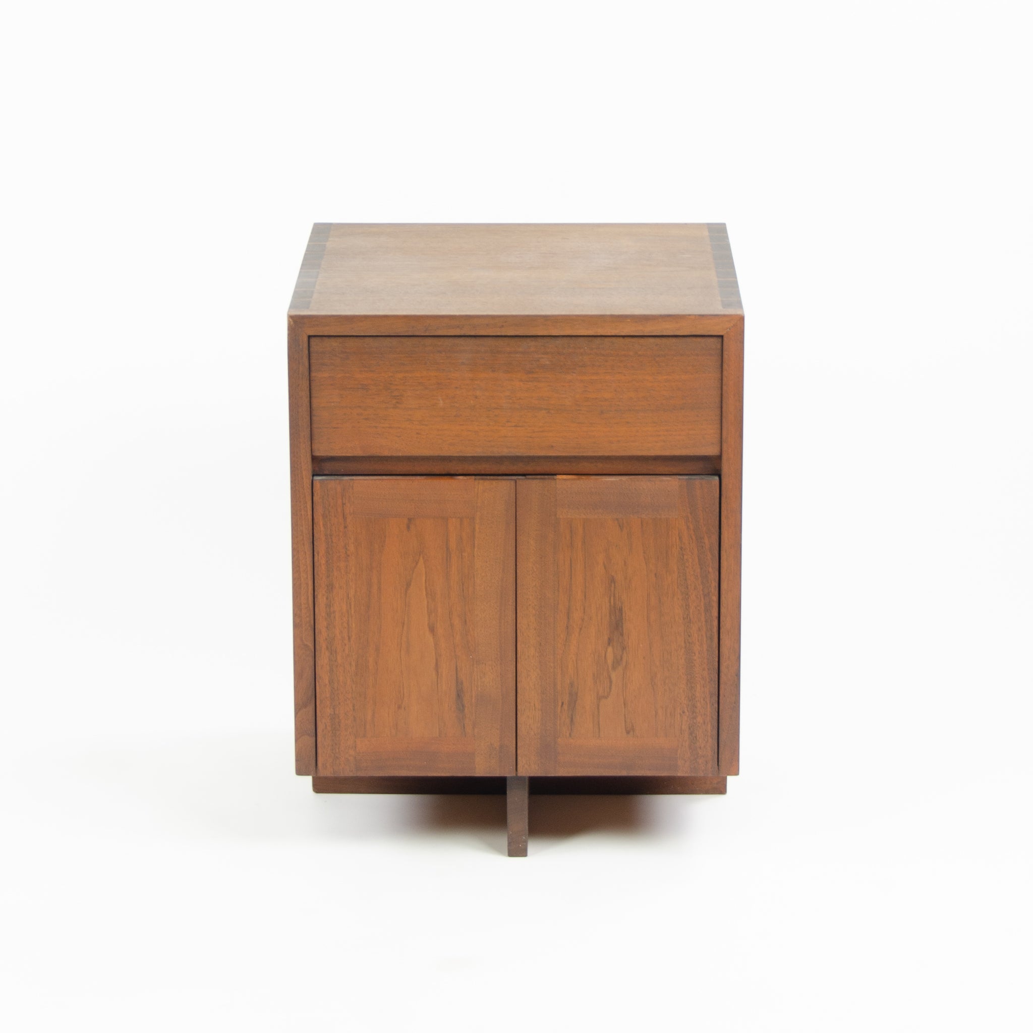 SOLD 1970s George Nakashima Original Early Kornblut Case Walnut Bedside Cabinet