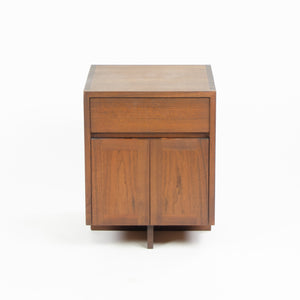 SOLD 1970s George Nakashima Original Early Kornblut Case Walnut Bedside Cabinet