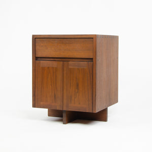 SOLD 1970s George Nakashima Original Early Kornblut Case Walnut Bedside Cabinet