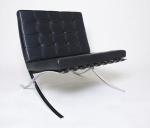 SOLD Knoll Barcelona Chair Mies Van Der Rohe Black Leather Gorgeous Condition #2 of 2