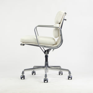 SOLD Eames Herman Miller Low Soft Pad Aluminum Desk Chair White Leather