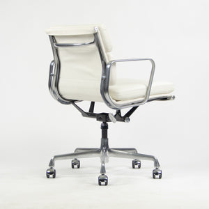 SOLD Eames Herman Miller Low Soft Pad Aluminum Desk Chair White Leather