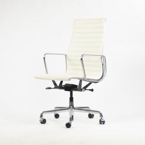 SOLD NEW 2013 Eames Herman Miller Leather High Aluminum Group Desk Chair White