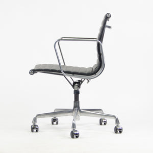 SOLD Eames Herman Miller Low Aluminum Group Management Desk Chair Black Leather