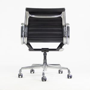 SOLD Eames Herman Miller Low Aluminum Group Management Desk Chair Black Leather