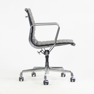 SOLD Eames Herman Miller Low Aluminum Group Management Desk Chair Black Leather