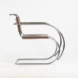 SOLD 1970's Knoll International Mies Van Der Rohe MR20 Armchairs Brown Leather