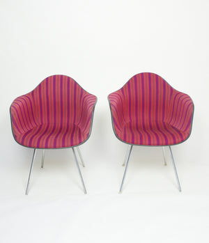 SOLD 1960's Alexander Girard Miller Stripe Eames Herman Miller Chairs, Extremely Rare