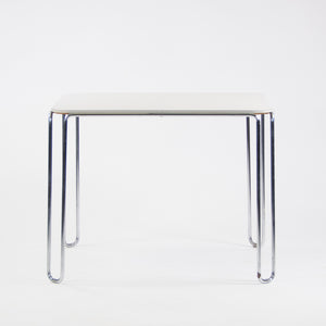 SOLD 1970s Marcel Breuer B10 White Laminate Tubular Steel 4 Seat Dining Table Bauhaus