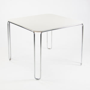SOLD 1970s Marcel Breuer B10 White Laminate Tubular Steel 4 Seat Dining Table Bauhaus
