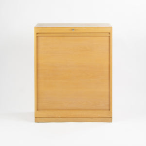 1970s Hans Wegner Johannes Hansen Denmark Tambour Oak Cabinet Storage System