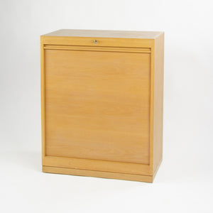 1970s Hans Wegner Johannes Hansen Denmark Tambour Oak Cabinet Storage System