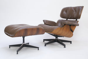 SOLD 1970's Herman Miller Eames Lounge Chair & Ottoman Rosewood 670 671