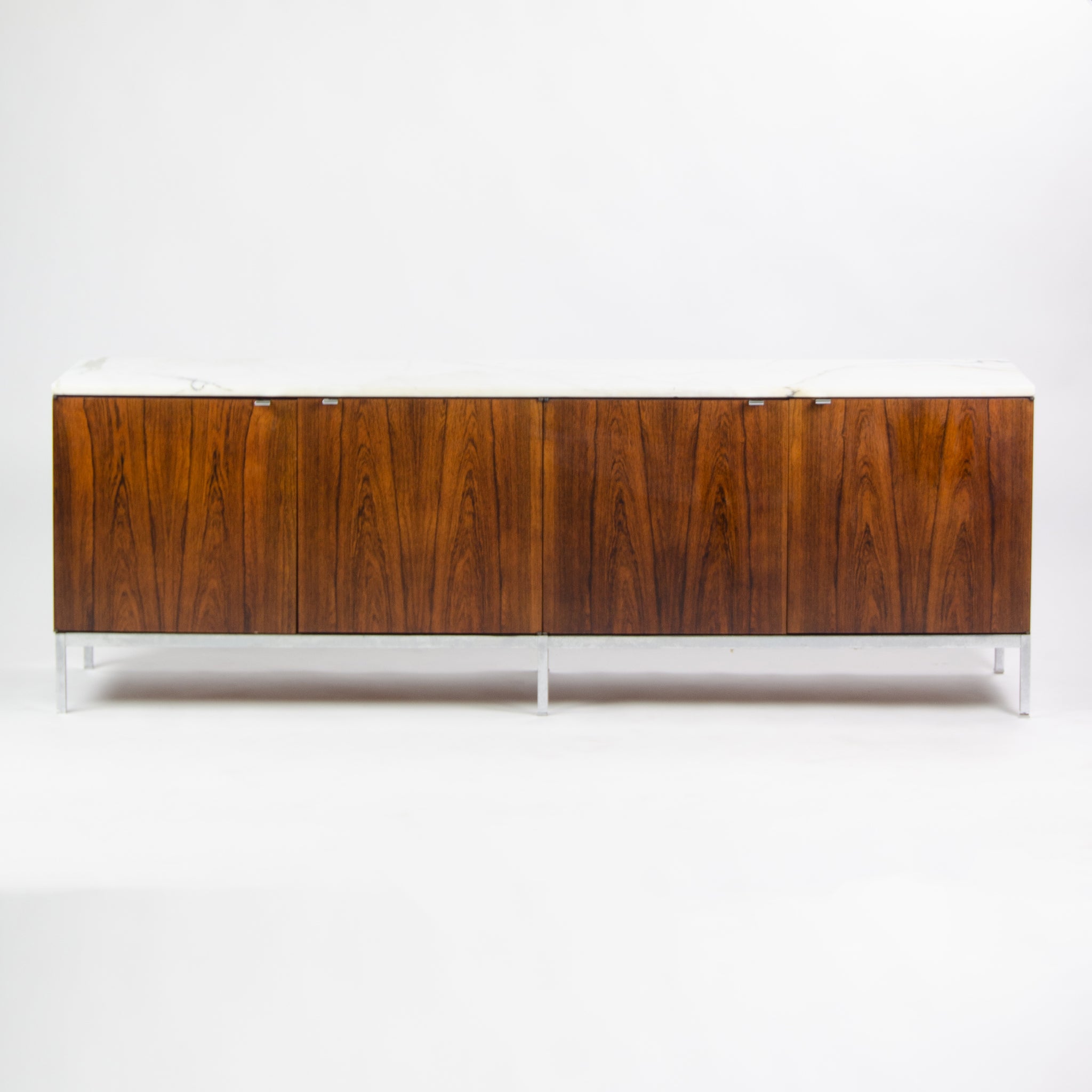 SOLD 1960's Vintage Florence Knoll Rosewood and Marble Credenza Cabinet Sideboard