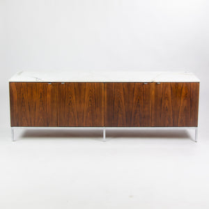 SOLD 1960's Vintage Florence Knoll Rosewood and Marble Credenza Cabinet Sideboard