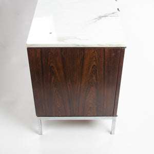 SOLD 1960's Vintage Florence Knoll Rosewood and Marble Credenza Cabinet Sideboard