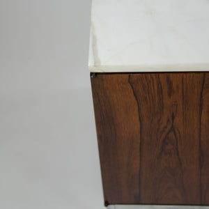 SOLD 1960's Vintage Florence Knoll Rosewood and Marble Credenza Cabinet Sideboard