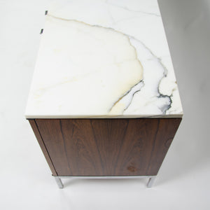 SOLD 1960's Vintage Florence Knoll Rosewood and Marble Credenza Cabinet Sideboard