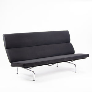 SOLD Eames Herman Miller Sofa Compact with Black Hopsack Upholstery