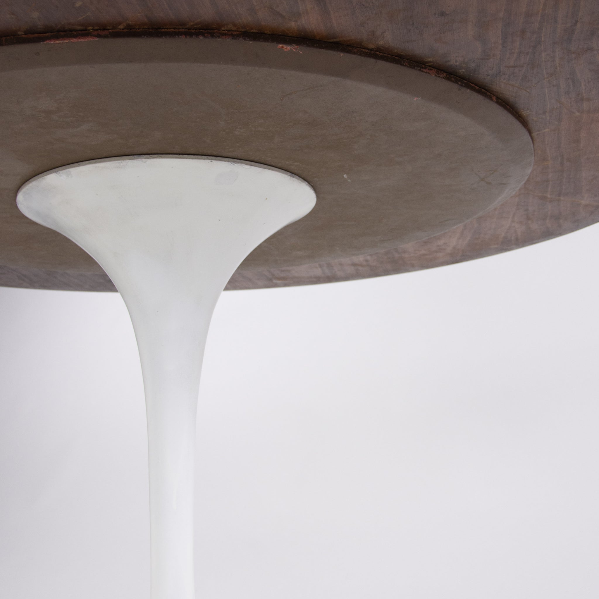 SOLD Eero Saarinen 54 Inch Tulip Dining Table Walnut White Knoll Base Vintage