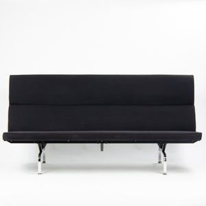 SOLD Eames Herman Miller Sofa Compact with Black Hopsack Upholstery