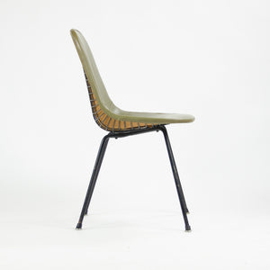 SOLD 1954 Herman Miller Eames Wire Shell Chair Green X Base DKX-1 All Original Venice Label