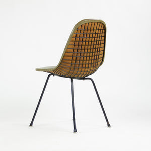 SOLD 1954 Herman Miller Eames Wire Shell Chair Green X Base DKX-1 All Original Venice Label