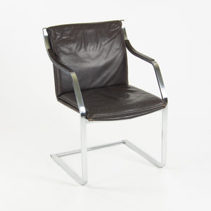 Rudolf B. Glatzel Vintage Walter Knoll Art Collection Leather & Stainless Chair