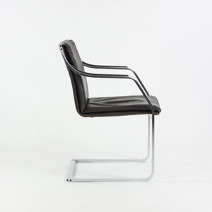 Rudolf B. Glatzel Vintage Walter Knoll Art Collection Leather & Stainless Chair