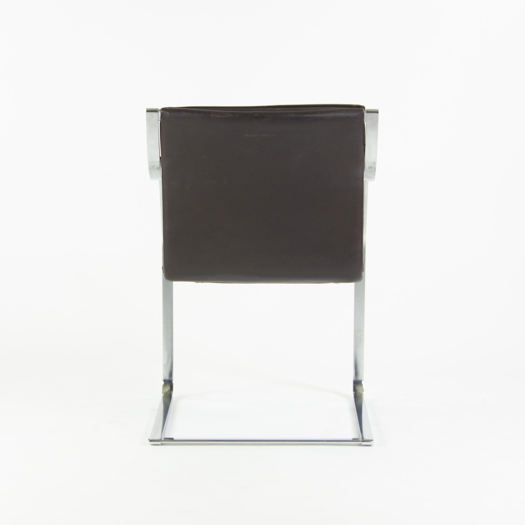 Rudolf B. Glatzel Vintage Walter Knoll Art Collection Leather & Stainless Chair
