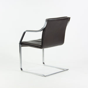 Rudolf B. Glatzel Vintage Walter Knoll Art Collection Leather & Stainless Chair