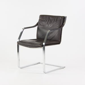 Rudolf B. Glatzel Vintage Walter Knoll Art Collection Leather & Stainless Chair