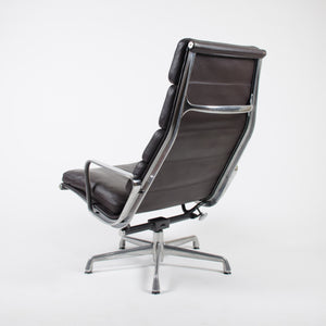 SOLD Herman Miller Eames High Soft Pad Aluminum Group Lounge Chair Brown Leather