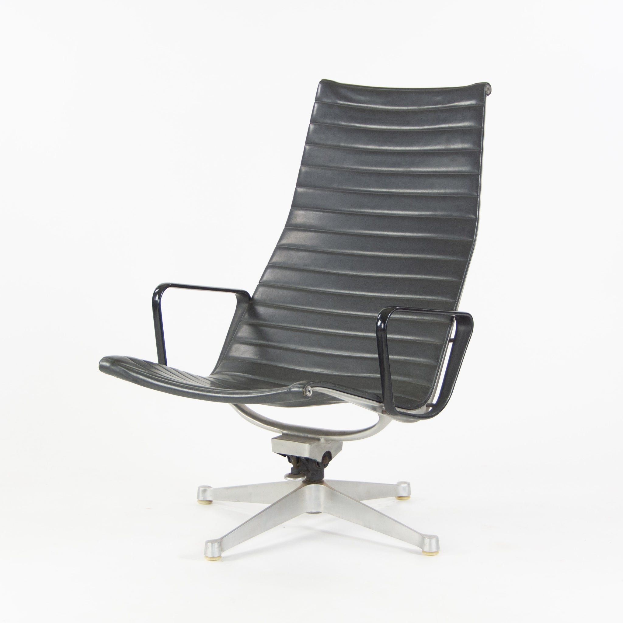 SOLD 1958 Patent Pending Eames Herman Miller Aluminum Group Lounge Chair Charcoal
